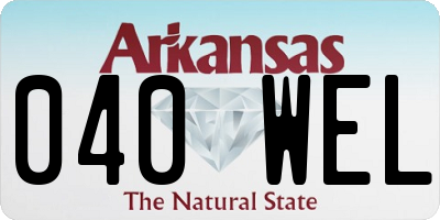AR license plate 040WEL