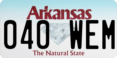 AR license plate 040WEM