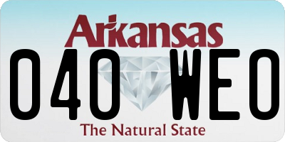 AR license plate 040WEO