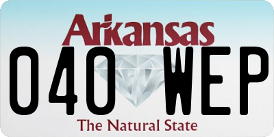 AR license plate 040WEP