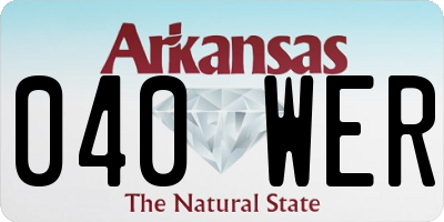 AR license plate 040WER