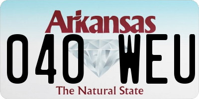 AR license plate 040WEU
