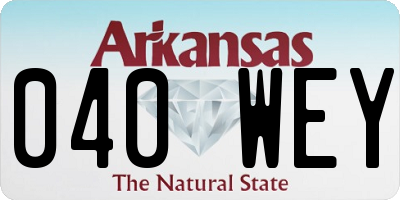 AR license plate 040WEY