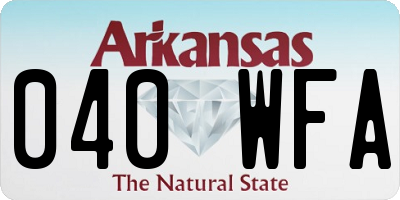 AR license plate 040WFA