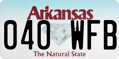 AR license plate 040WFB