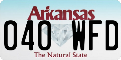 AR license plate 040WFD