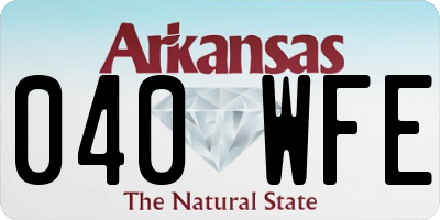 AR license plate 040WFE