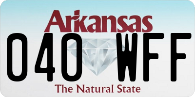 AR license plate 040WFF