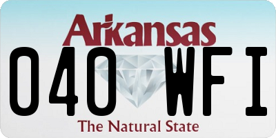 AR license plate 040WFI