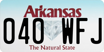 AR license plate 040WFJ