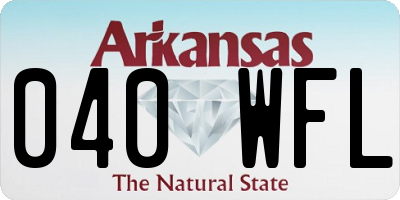 AR license plate 040WFL