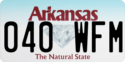 AR license plate 040WFM