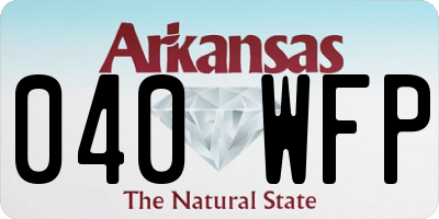 AR license plate 040WFP
