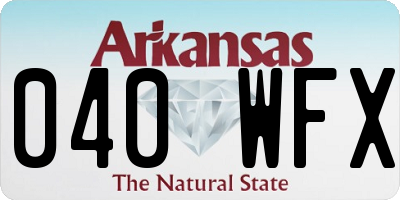 AR license plate 040WFX