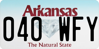 AR license plate 040WFY