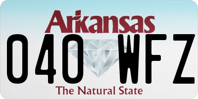 AR license plate 040WFZ