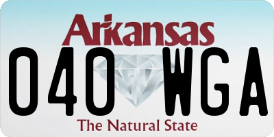 AR license plate 040WGA