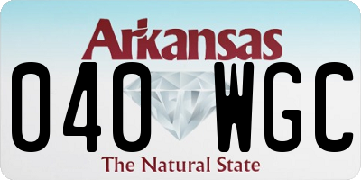 AR license plate 040WGC