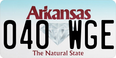 AR license plate 040WGE