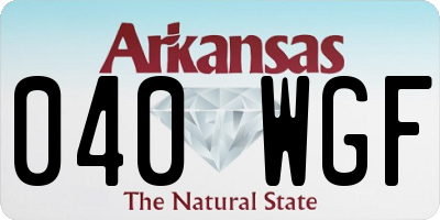 AR license plate 040WGF