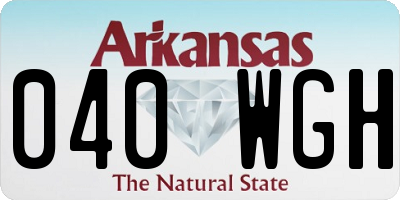 AR license plate 040WGH