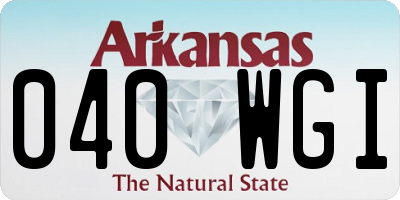 AR license plate 040WGI