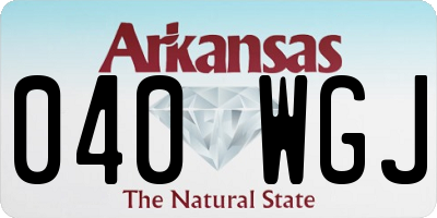 AR license plate 040WGJ
