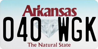 AR license plate 040WGK