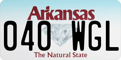 AR license plate 040WGL