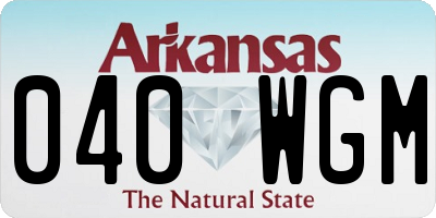 AR license plate 040WGM