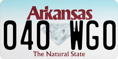 AR license plate 040WGO