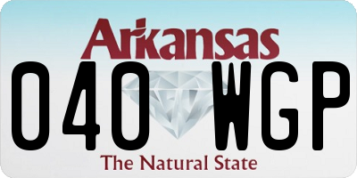 AR license plate 040WGP