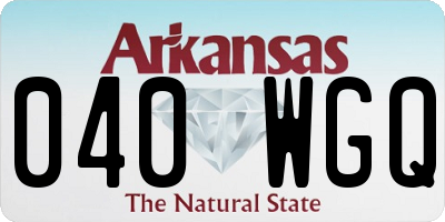 AR license plate 040WGQ
