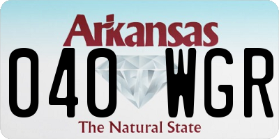 AR license plate 040WGR