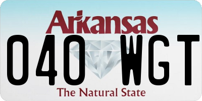 AR license plate 040WGT