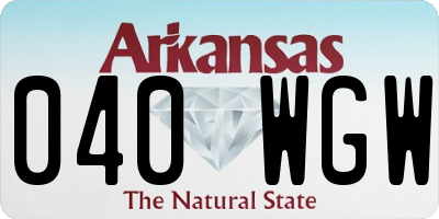AR license plate 040WGW