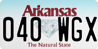 AR license plate 040WGX