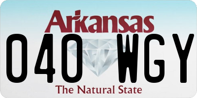 AR license plate 040WGY