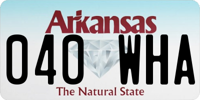 AR license plate 040WHA
