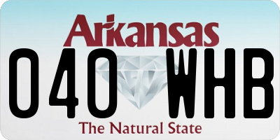 AR license plate 040WHB