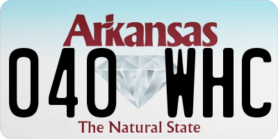 AR license plate 040WHC