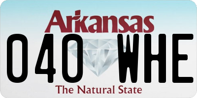 AR license plate 040WHE