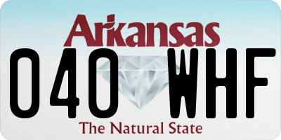 AR license plate 040WHF