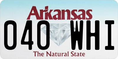 AR license plate 040WHI