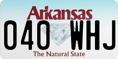 AR license plate 040WHJ