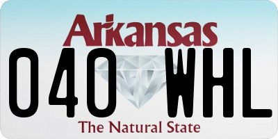 AR license plate 040WHL