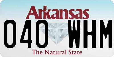AR license plate 040WHM