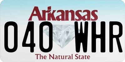 AR license plate 040WHR