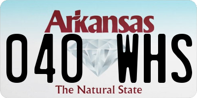 AR license plate 040WHS