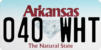 AR license plate 040WHT